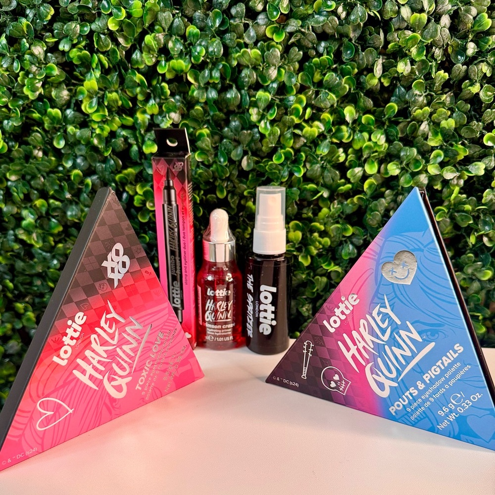 Harley Quinn 5 Piece Makeup Set By Lottie London (NEW) Limited Edition